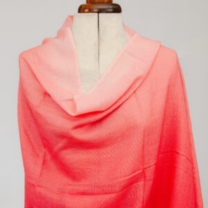 Light Cashmere Stole - Pink Peach Ombre