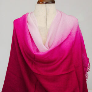 Light Cashmere Stole - Maroon Red Ombre