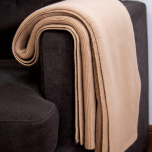100% Cashmere Throw, Camel
