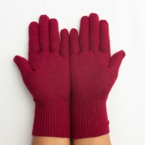 Maroon Glove, Silk and Cashmere
