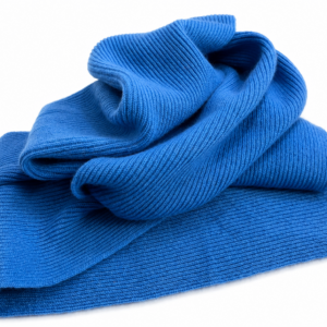 100% Cashmere Scarf Ribbed, Blue